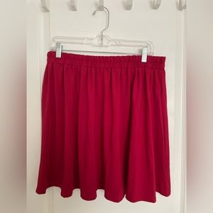 SHEIN women’s XL red skater mini skirt with elastic waistband